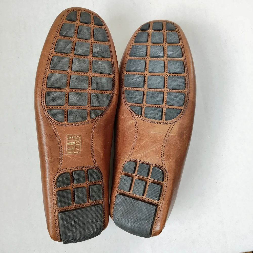 L'artigiano Sorrentino Men's Leather Slip-on Driving Moccasin Shoes Sz 44/ 11US